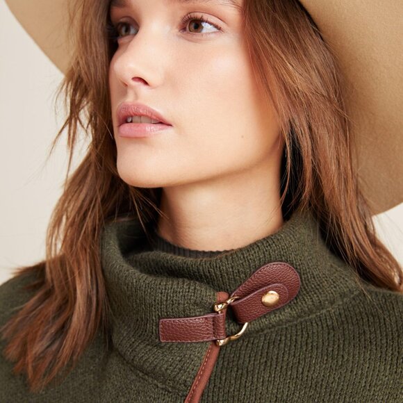 Akemi & Kin Olive Poncho-Style Cardigan - Picture 12 of 12